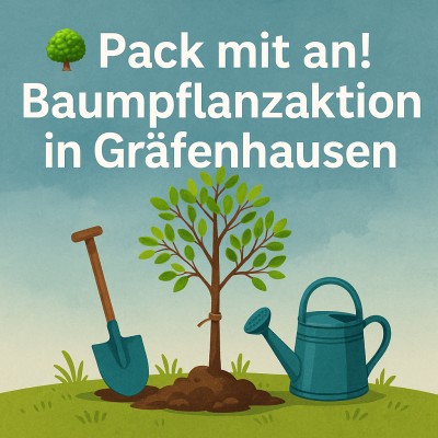 Familien pflanzen Bäume in Gräfenhausen